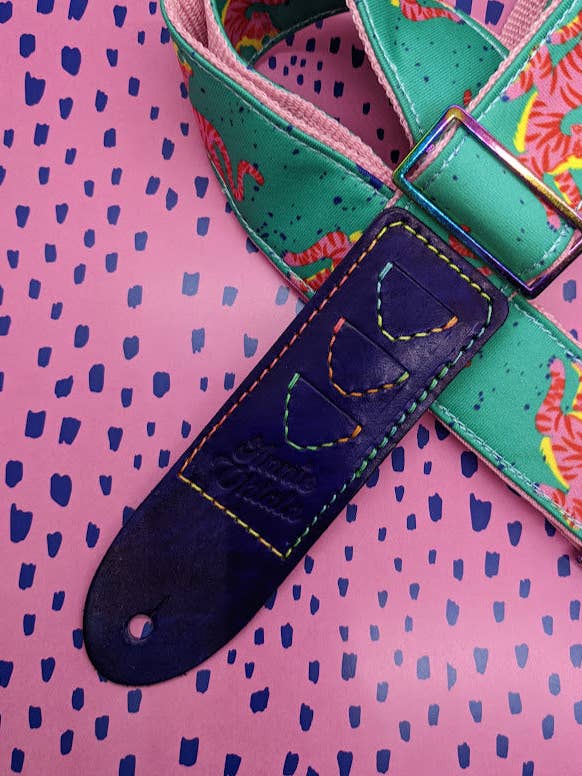 Handmade Tiger Guitar Strap - by Annie Ohlala for wholesale by Annie Ohlala
