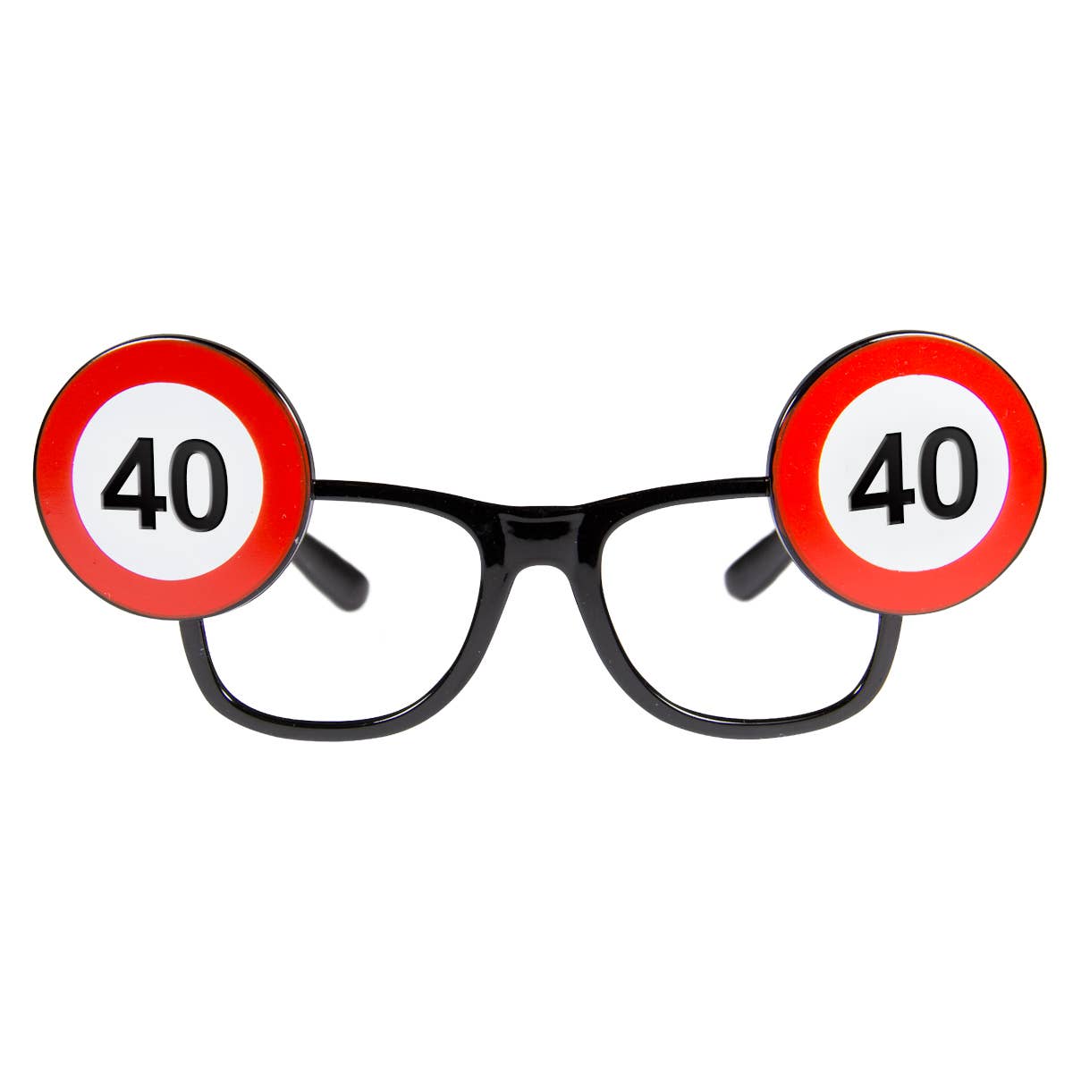 Multi Colors 40th Birthday Traffic Sign Glasses for wholesale on Faire0