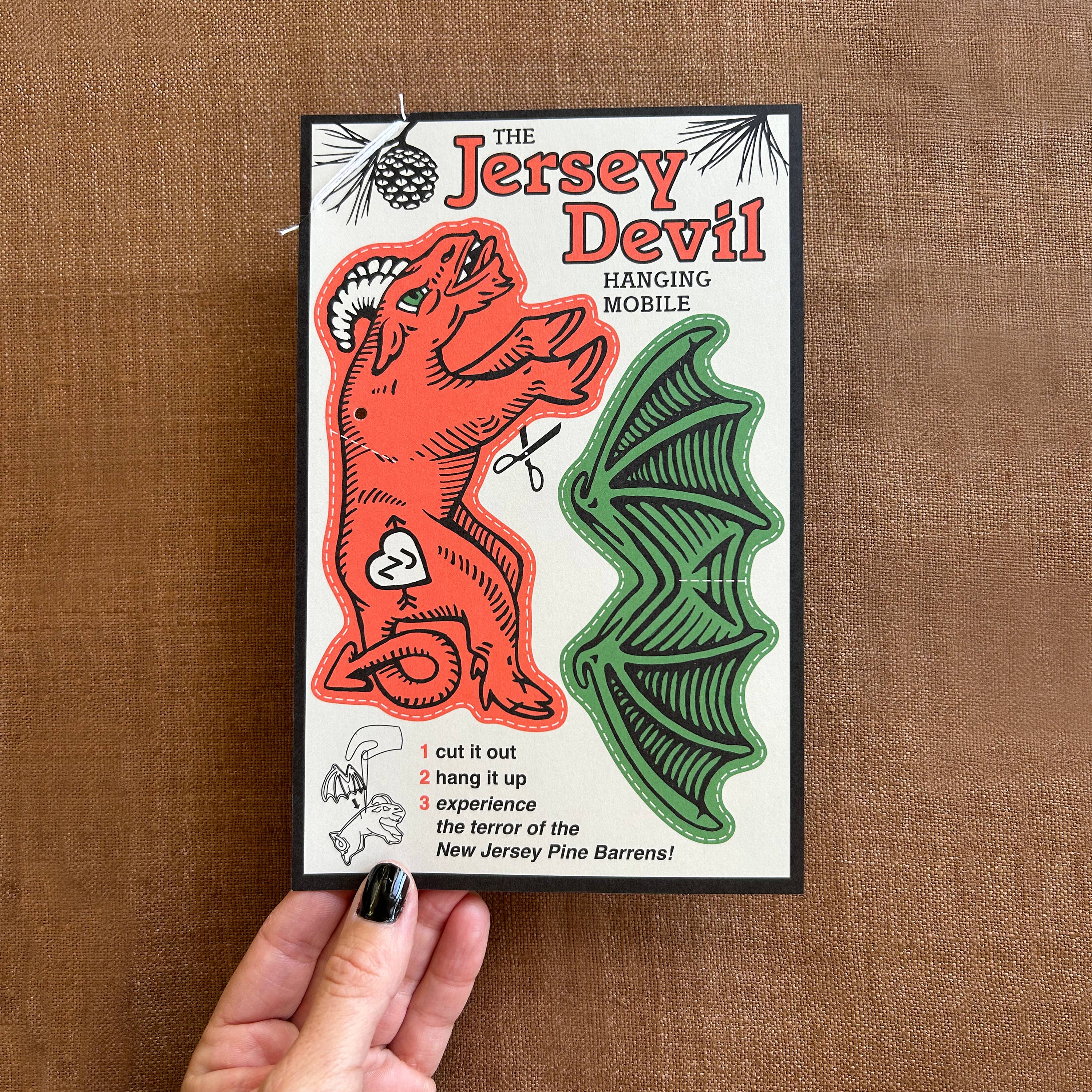 Fresh Fish - Wholesale Mobile - Jersey Devil cut-out card stock hanging mobile with string6