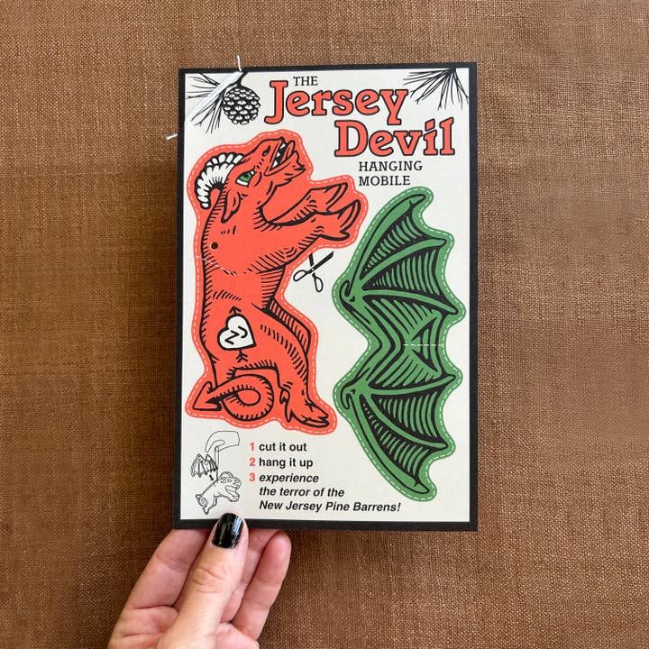 Fresh Fish - Wholesale Mobile - Jersey Devil cut-out card stock hanging mobile with string6