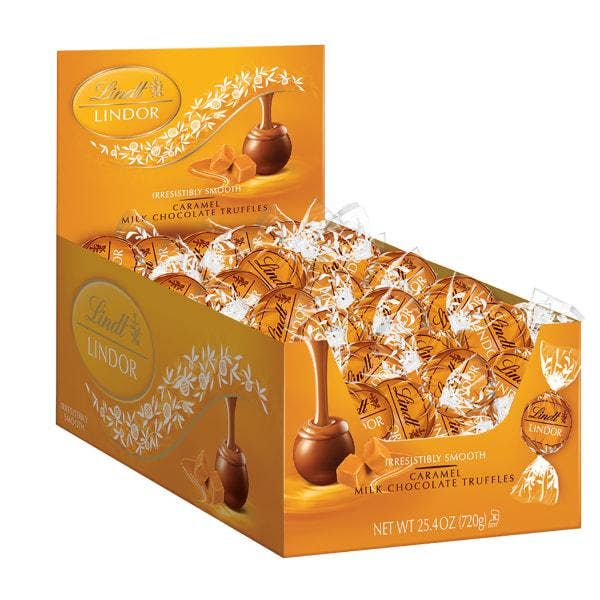 Long Island Candy Factory - Wholesale Chocolate - Lindt Lindor Milk Chocolate Truffles 25.4 Ounce Tray 60ct