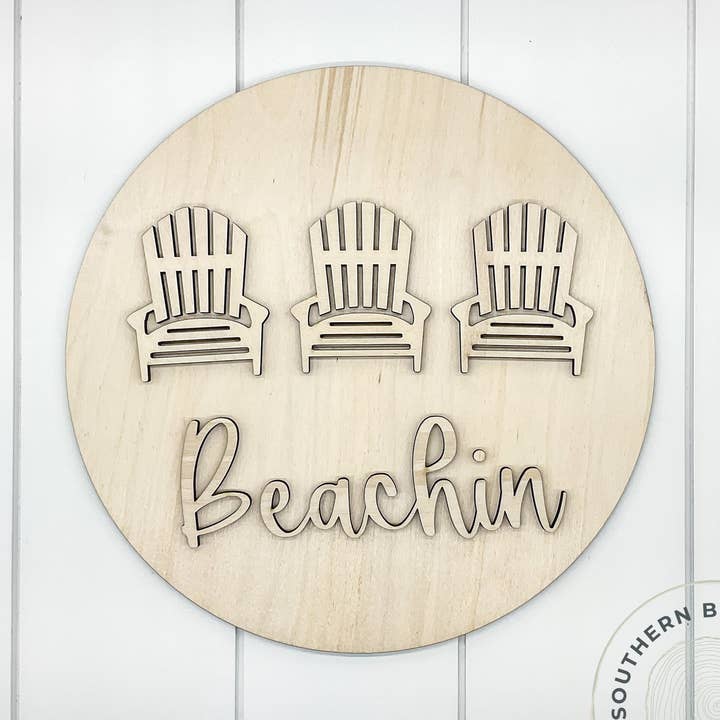 Beachin 3D, rotondo, bianco per la vendita all'ingrosso da parte di Southern Birch Company