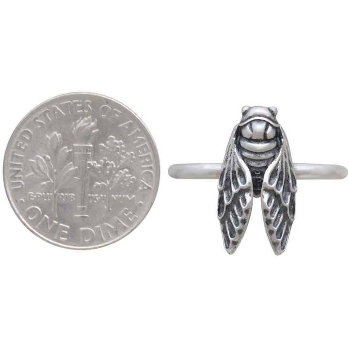 Nina Designs - Wholesale Band/Stacked Ring - Sterling Silver Cicada Ring2