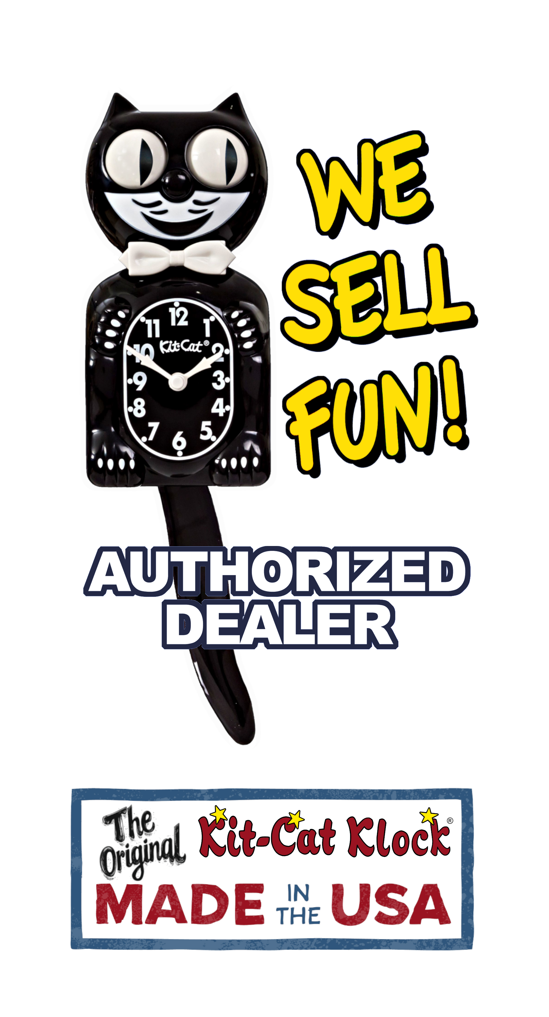Kit-Cat Klock – Engroshandel Vindues- og vægklistermærke – Kit-Cat autoriseret forhandler vinduesklistermærke - Vi sælger sjov!1