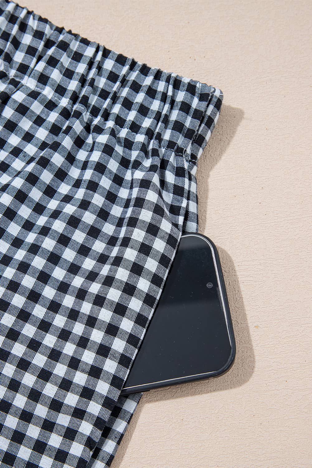 LiveFashionWay - Wholesale Shorts - Women's - Gingham Printed High Waist Shorts15