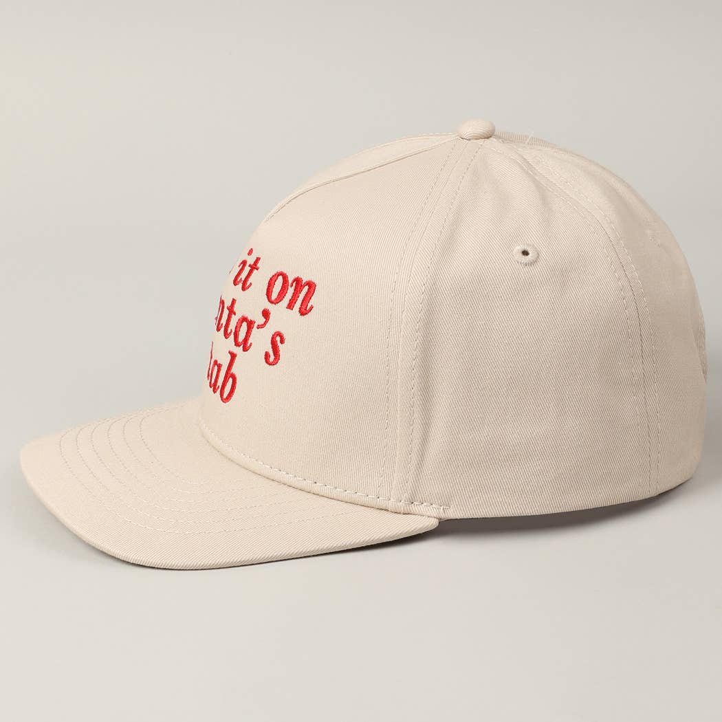 Fashion City - Wholesale Baseball Cap - Unisex - put it on santa's tab Text Embroidery Trucker Hat4