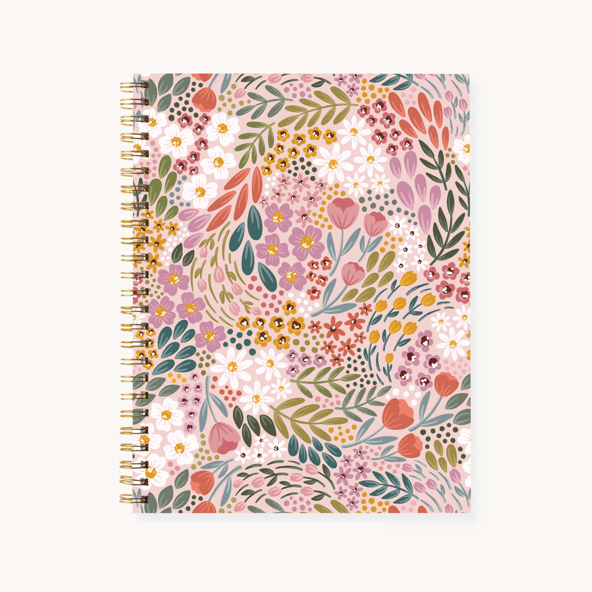 Elyse Breanne Design - Wholesale Notebook - Floral 7x9 Hardcover Spiral Notebook4