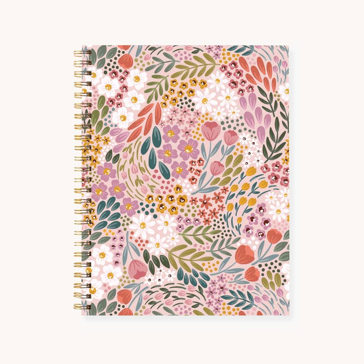 Elyse Breanne Design - Vente Cahiers - Carnet à spirale rigide 7x9 floral4