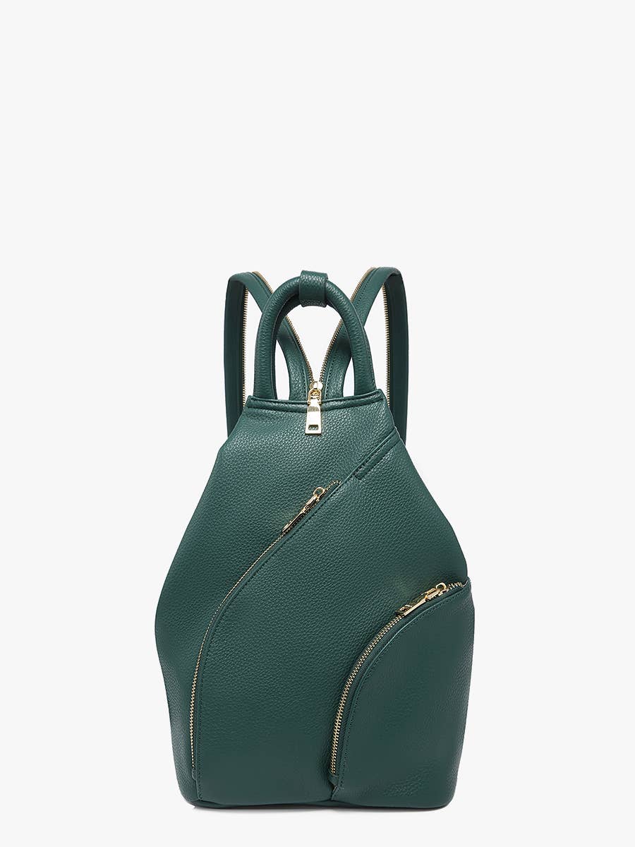 Jen & Co. - Vente Sac à dos – femme - BP2687 Sac à dos à fermeture éclair diagonale Maura4