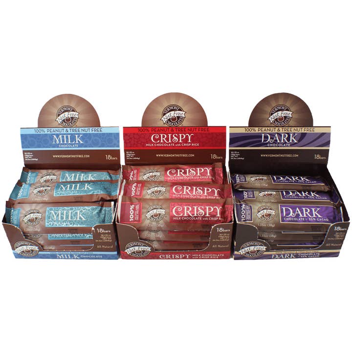 Vermont Nut Free Chocolates - Wholesale Chocolate Bar - Small Chocolate Bars