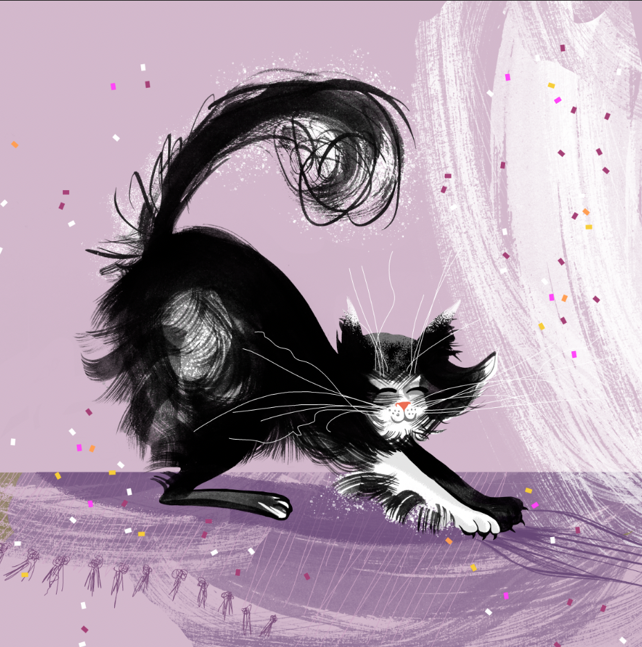 Lydia. London – wholesale Everyday greeting card – SCRATCH KITTY – Paw Behaviour CAT CARD2