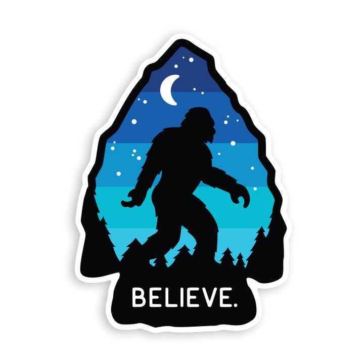 Bigfoot Believe Sticker for wholesale by Squatchy