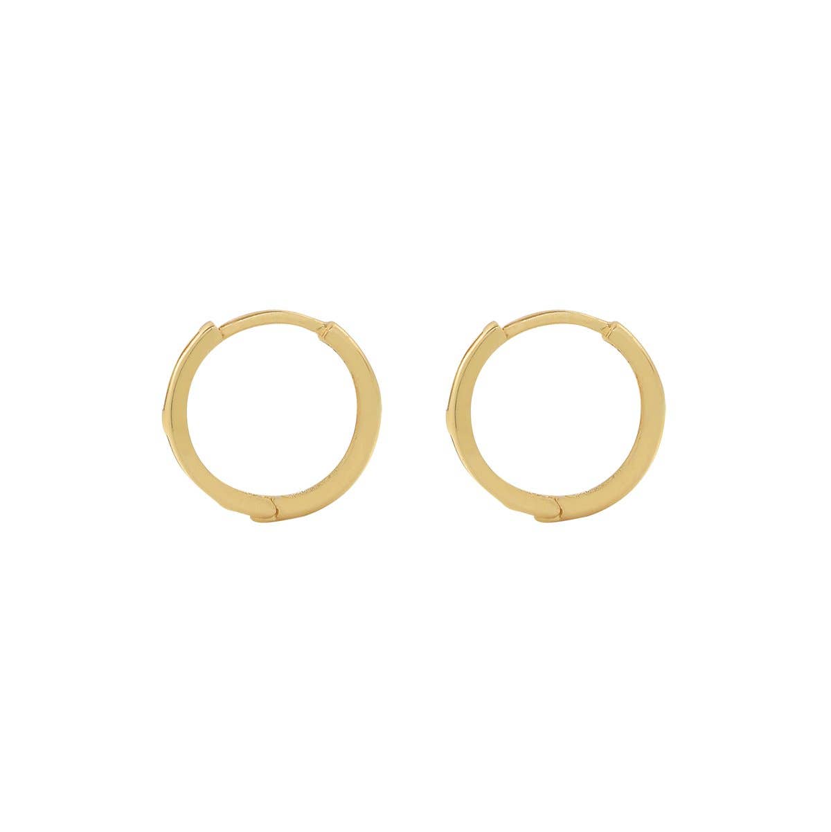Ofina Jewelry - Wholesale Huggie Earrings - Solid Gold Thin Huggies - PAIR1