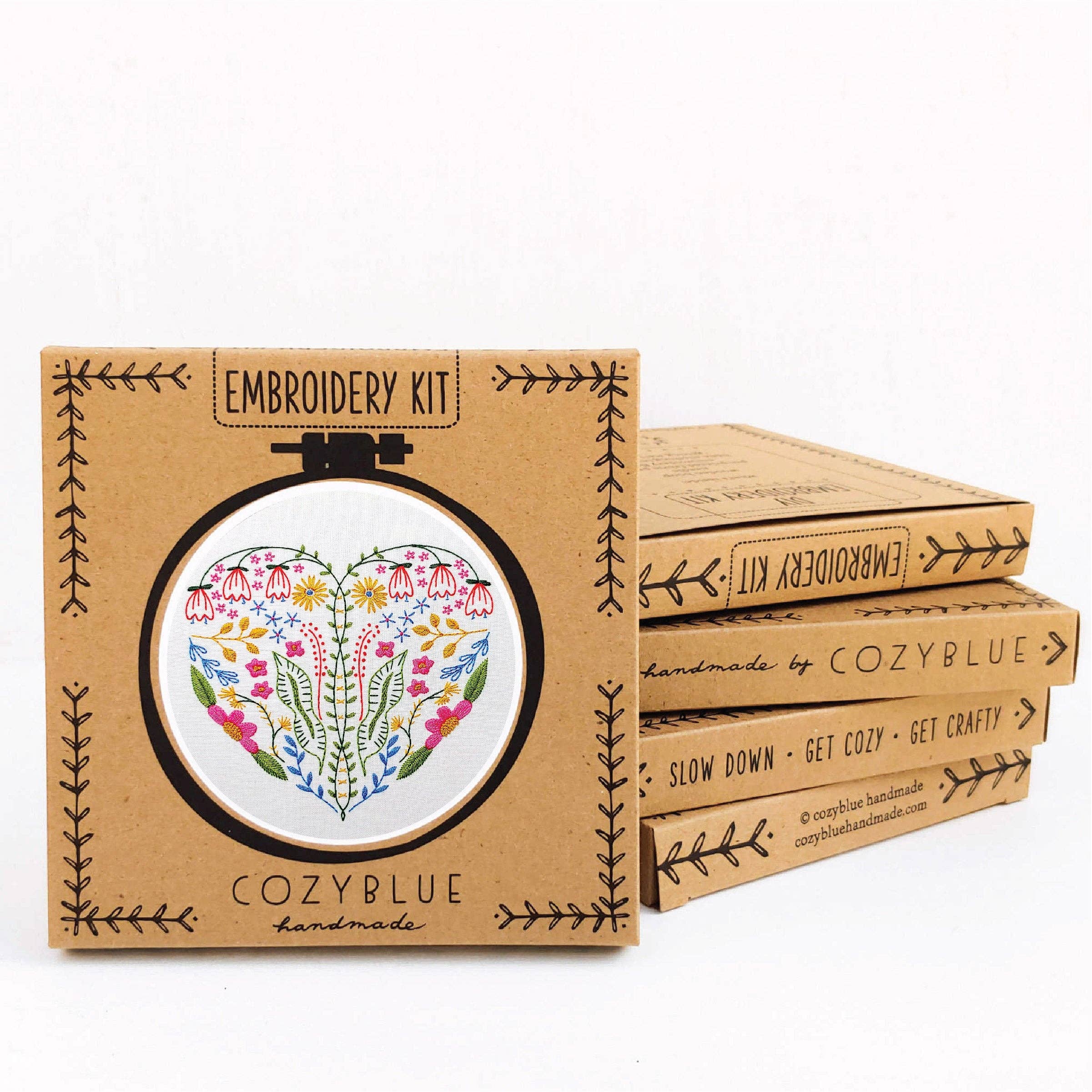 cozyblue handmade - Wholesale Embroidery/Cross Stitch Supplies - full heart embroidery kit1