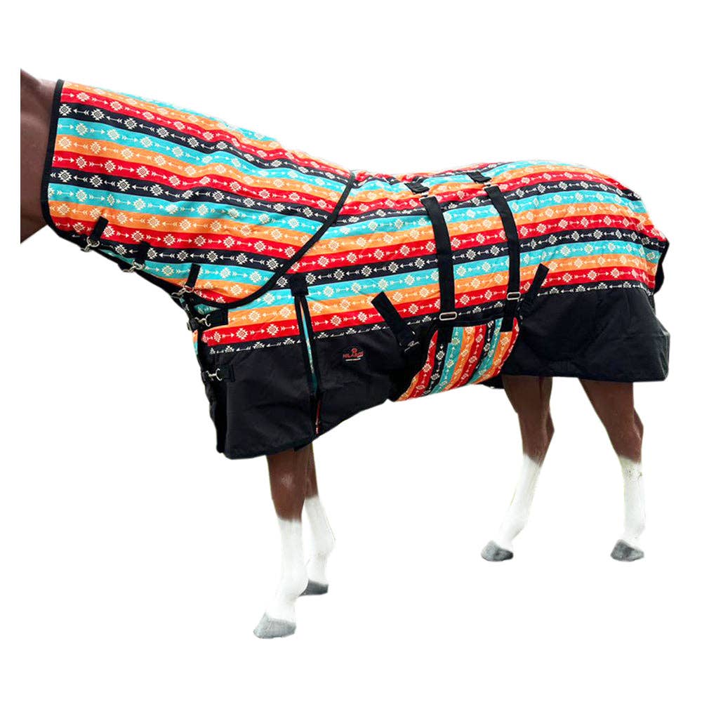 HILASON - Vente Équipement d’équitation - HILASON 1200D Housse d'Hiver Imperméable en Poly pour Cheval Couverture de Cou de Sortie Enveloppement de Ventre Tribal | Couvertures pour Chevaux0