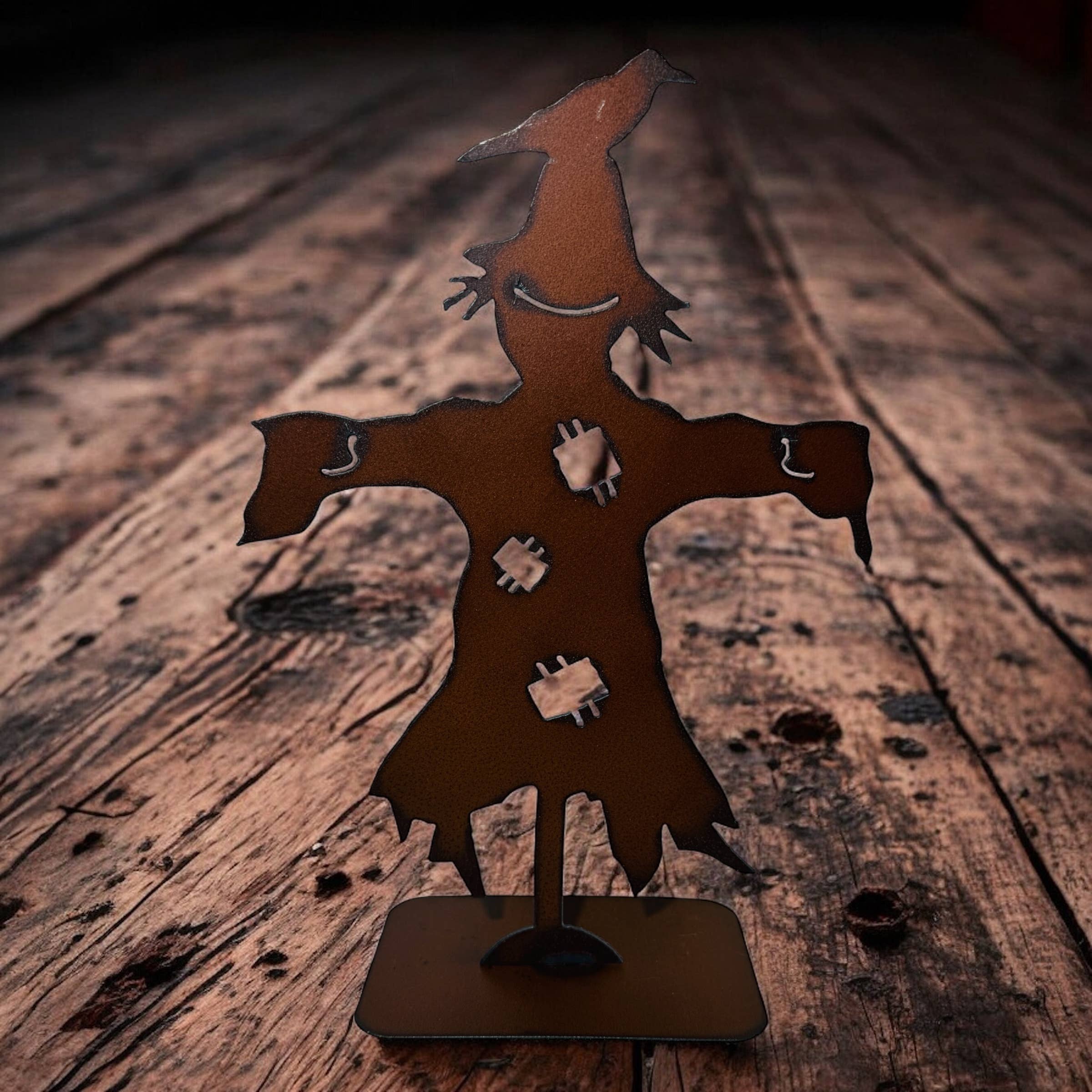 Whimsies - Wholesale Decorative Tabletop Object - Scarecrow tabletop standing metal  outdoor indoor sculpture4