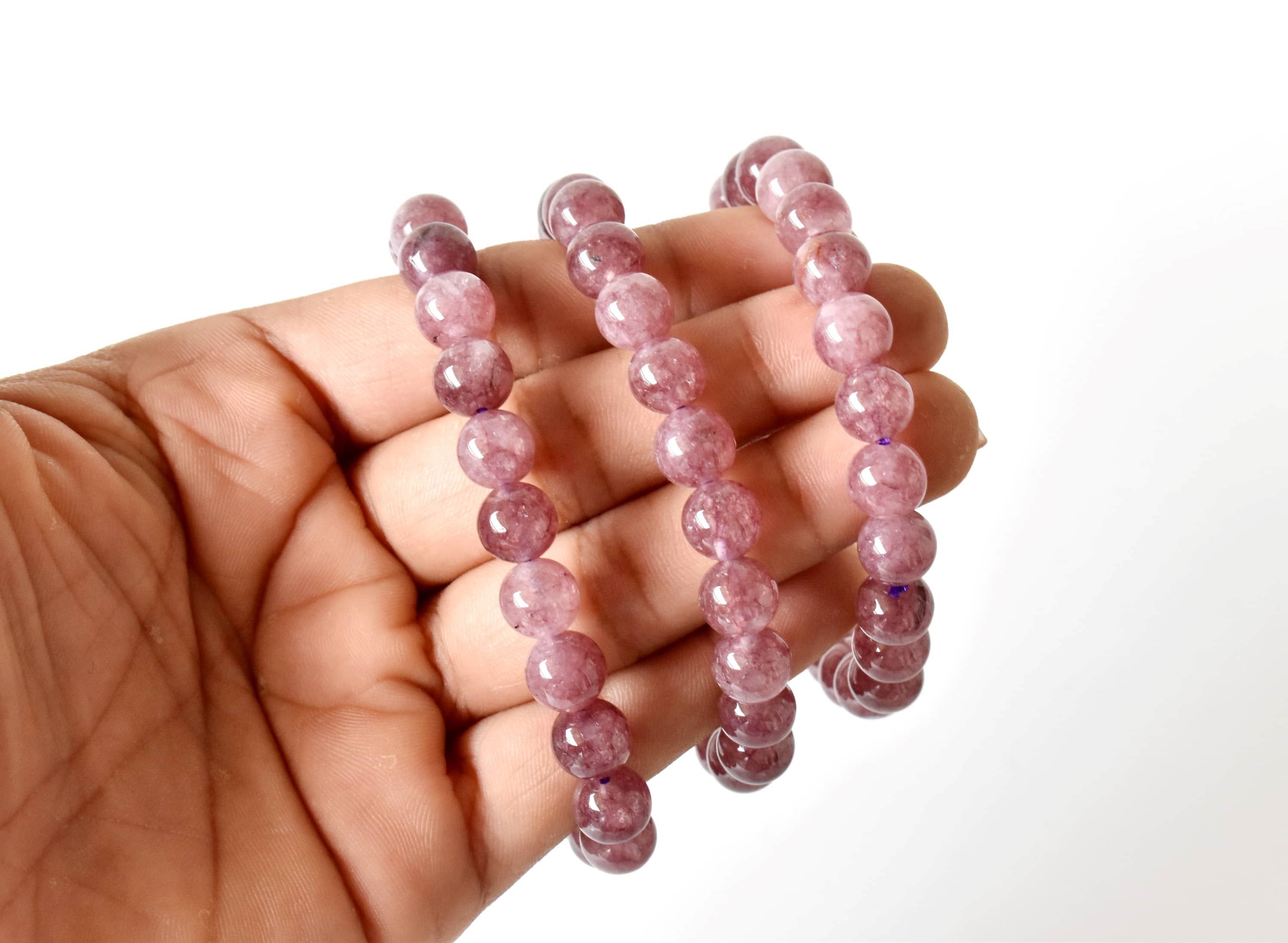 Soothing Crystals - Venta al por mayor Pulsera de cuentas - Pulsera Sanadora | Turmalina Rosa | Pulsera de Piedras Preciosas5