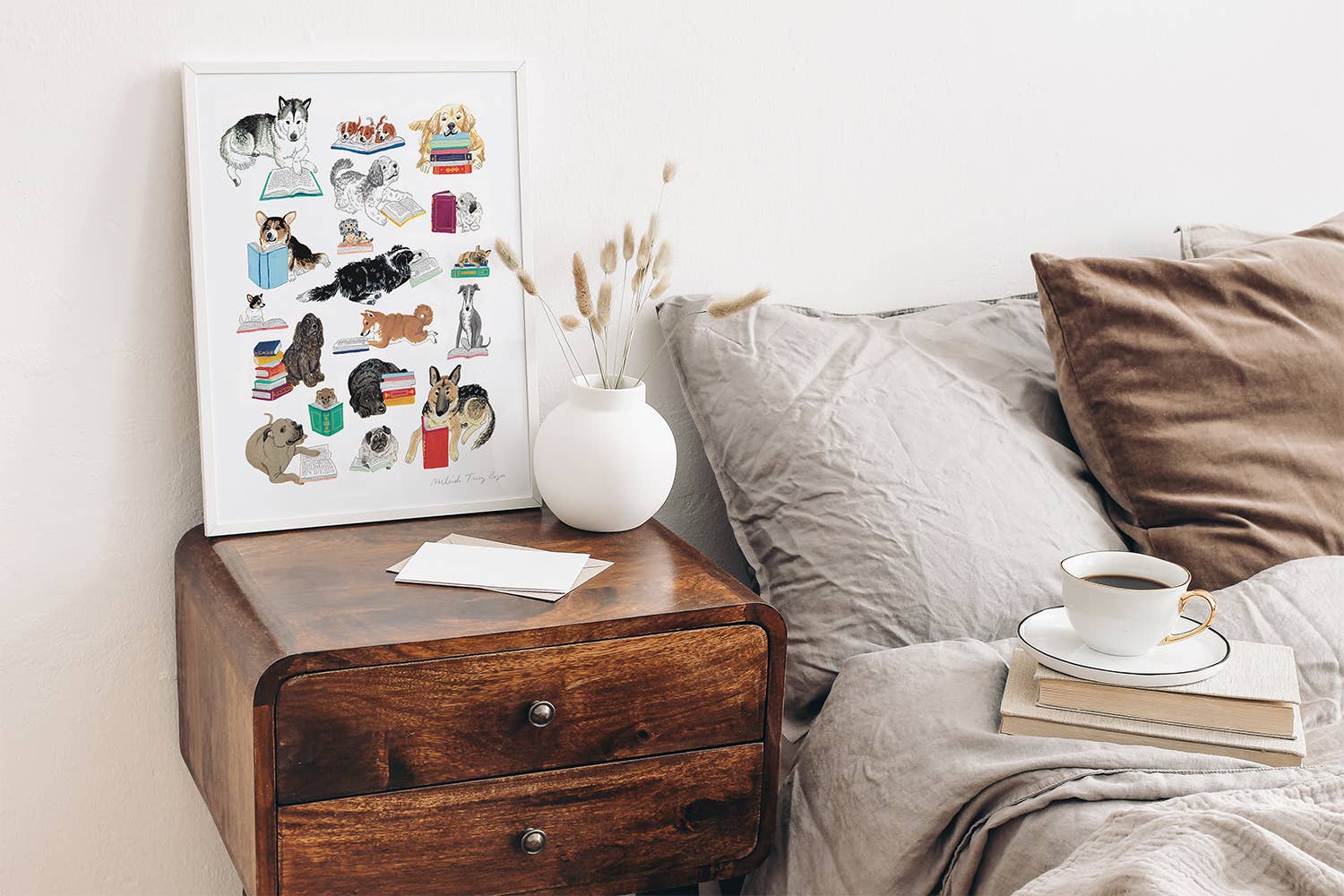 Party Mouse Studio - Wholesale Art Print - Books & Dogs Print2