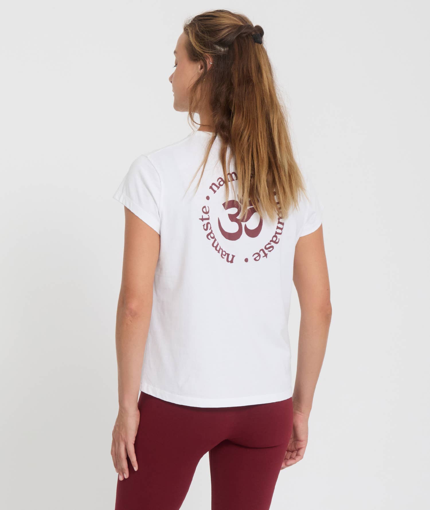 Yoga Searcher - Venta al por mayor Camiseta serigrafiada - Mujer - Camiseta de algodón orgánico con logo NAMASTE10