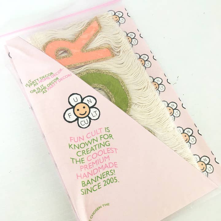 FUN CULT - Wholesale Bunting/Garland - Tulips Fringe Banner flower garland, floral garland, kids4