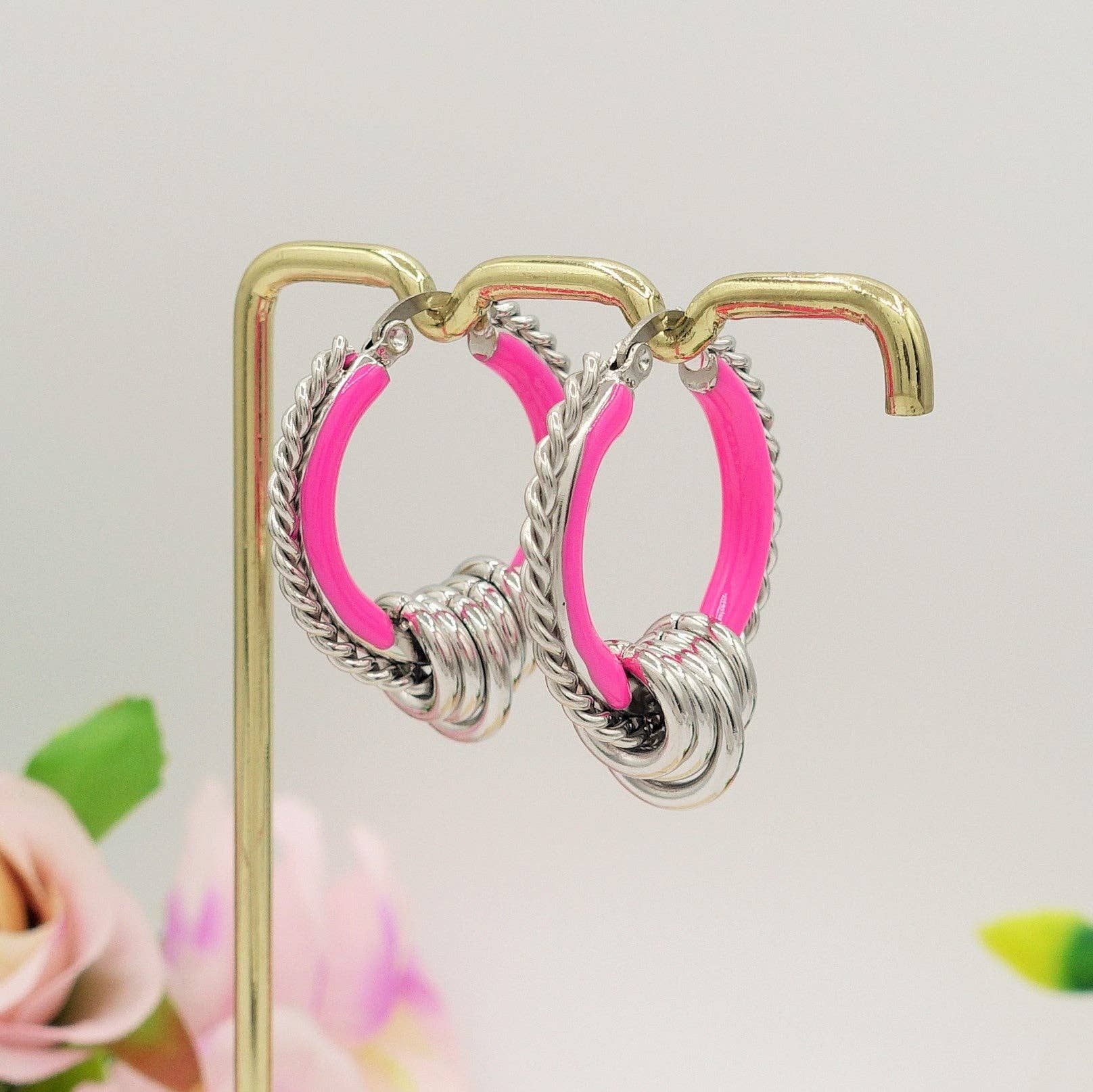 Daemon srls - Wholesale Hoop Earrings - JUDITH - ACCIAIO INOSSIDABILE orecchini a cerchio smaltati1