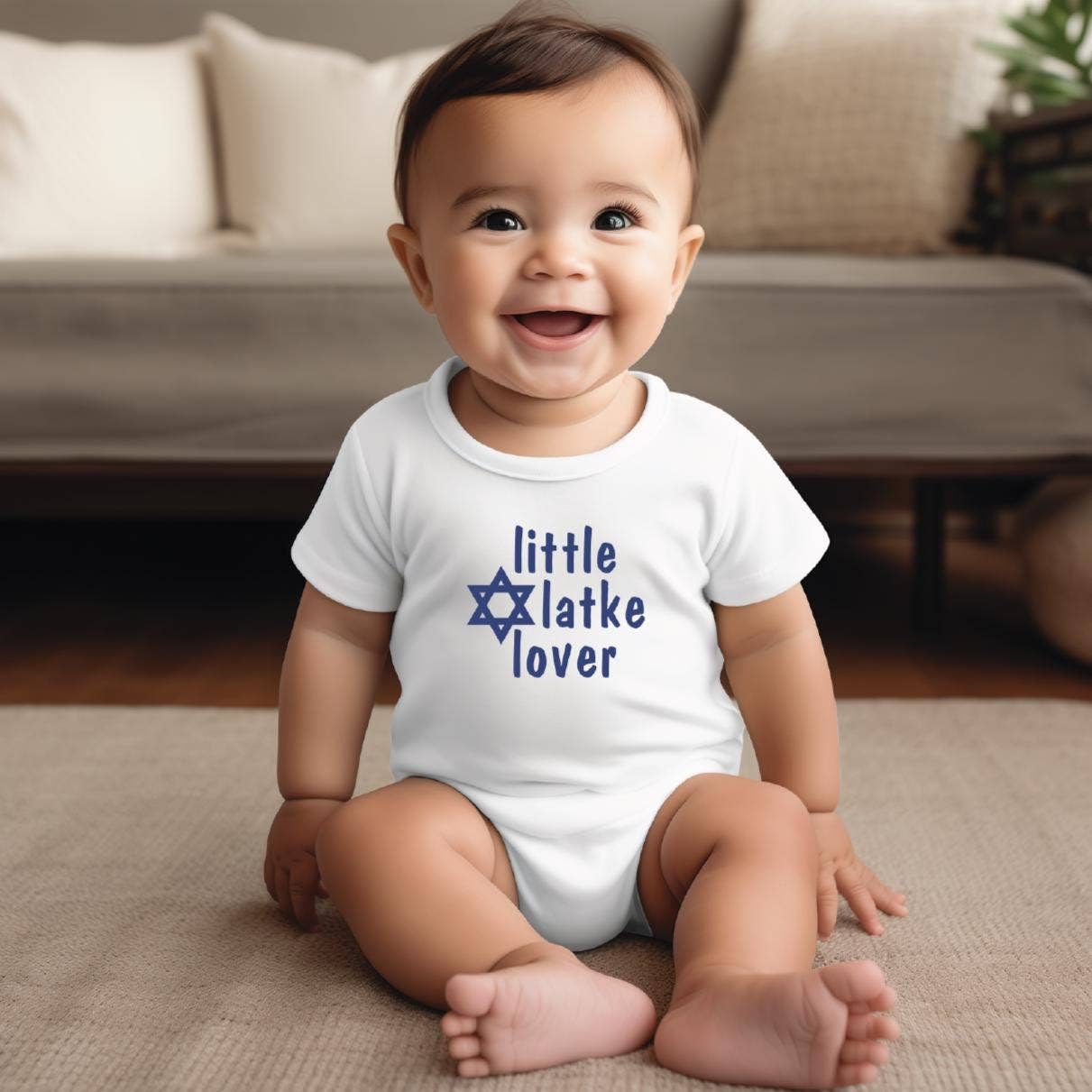Salt and Sparkle - Wholesale Bodysuit (Non-Footed) - Baby - Little Latke Lover Chanukah Baby Bodysuit or T-Shirt2