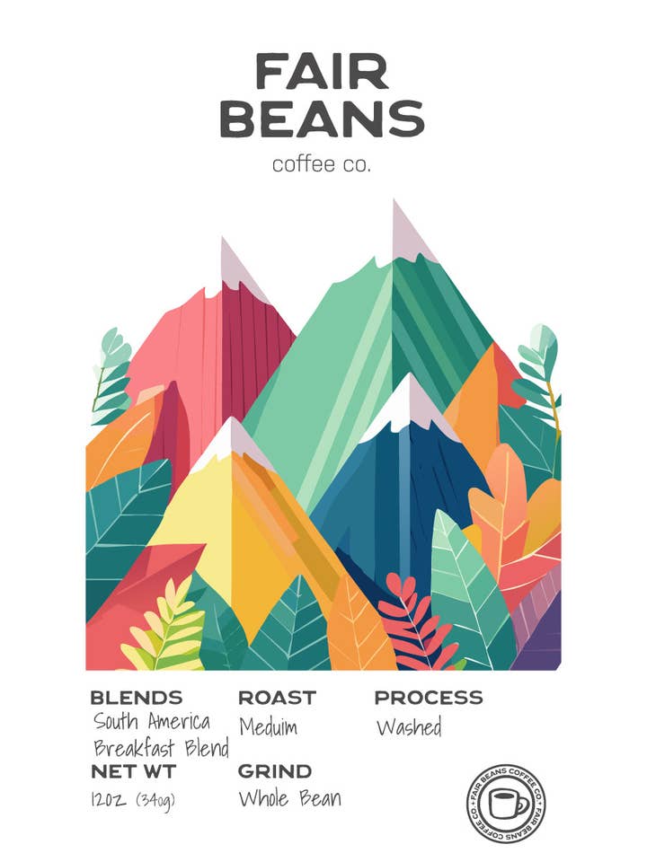 South America Breakfast Blend - Medium Roast for wholesale by Fair Beans Coffee Company