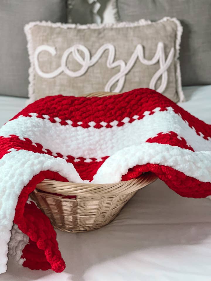 Candy Cane Cozy Throw for wholesale by Best Cozy Throws