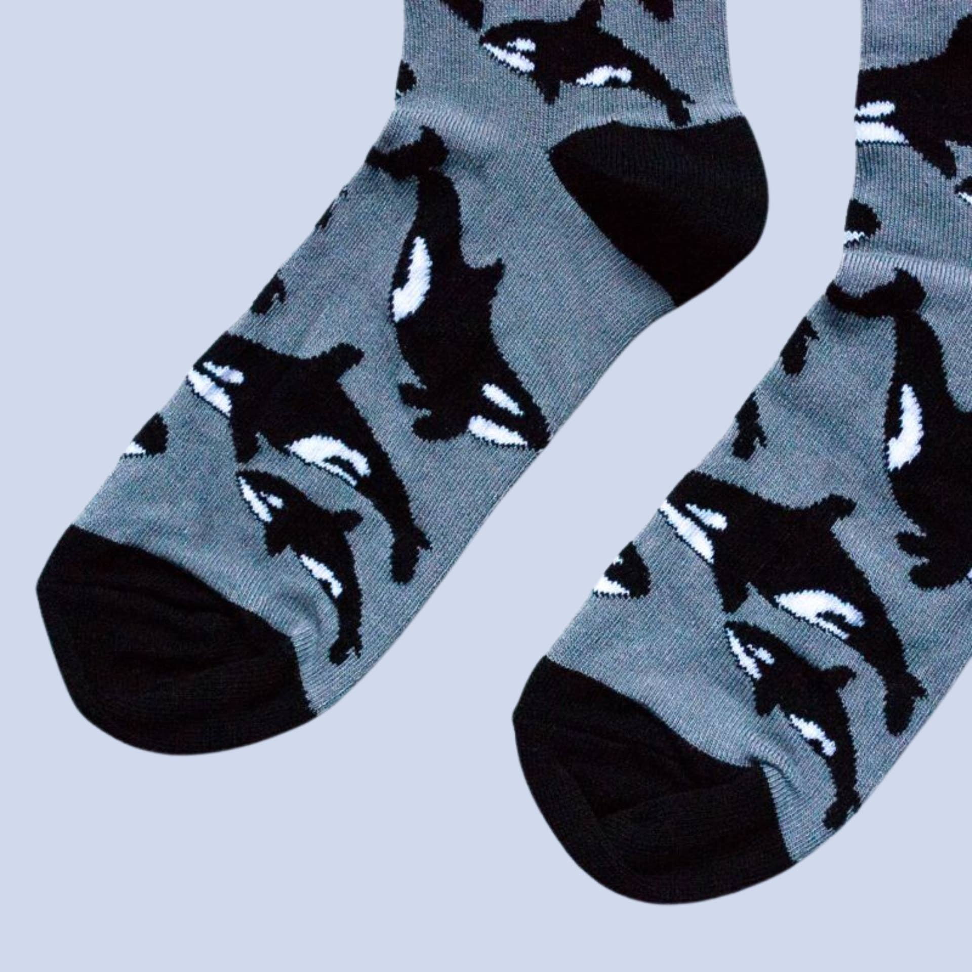 Bare Kind Socks – Großhandel Socken - Unisex – Orca-Socken | Bambussocken | Graue Socken | Ozeansocken3