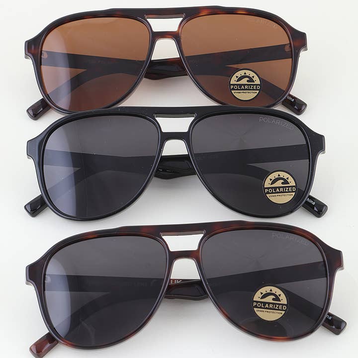 Polarized Tortoise Aviator Sunglasses for wholesale by 3AM BY H&D ACCESSORIES