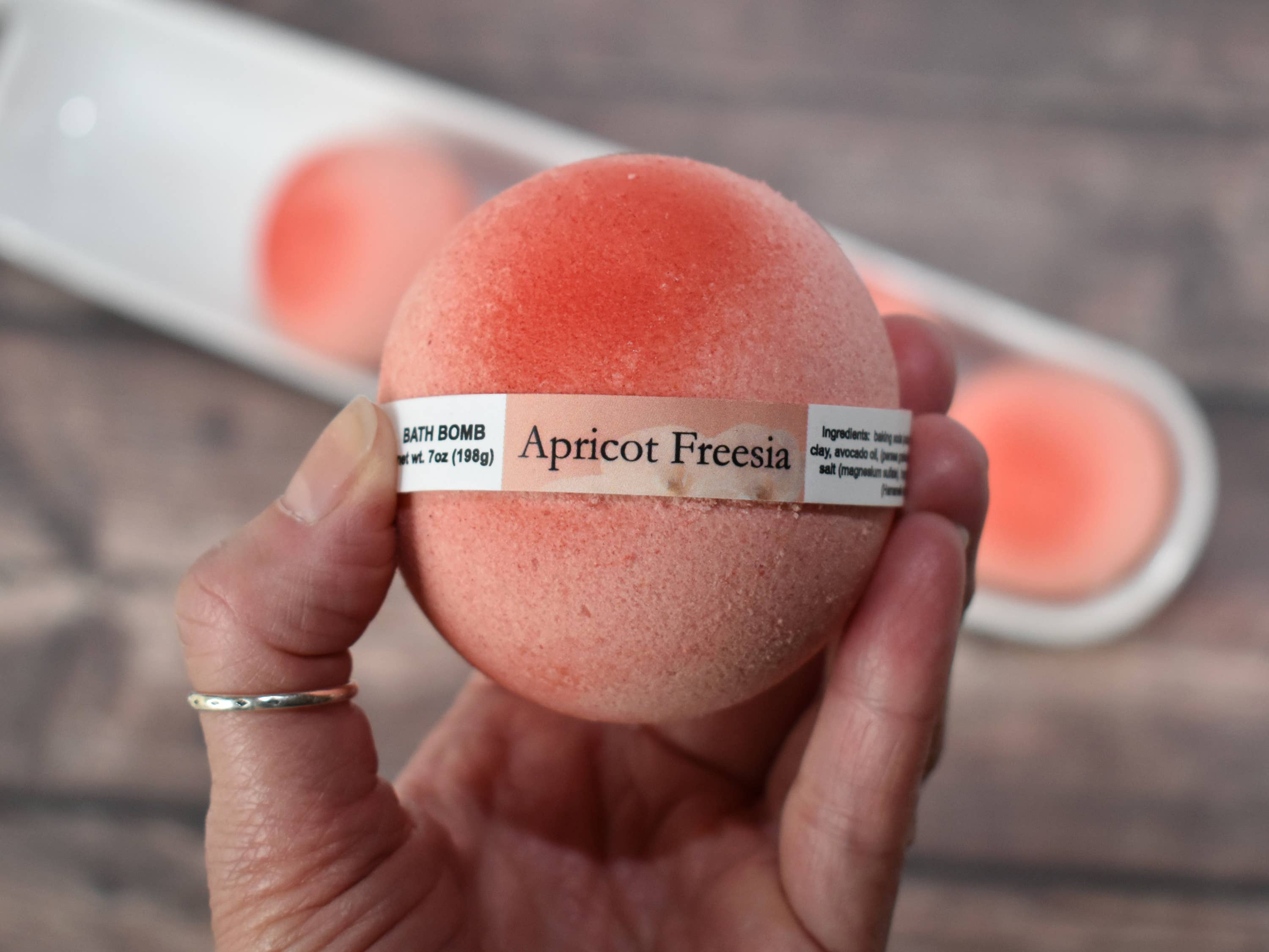 Dragonfly DayDream - Wholesale Bath Bomb/Fizz - APRICOT FREESIA Bath Bomb1