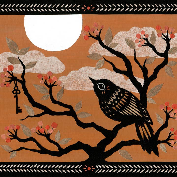 Min elskede ensomhed - 8 x 10 tommer skåret papir kunsttryk for engroshandel hos Rural Pearl: Cut Paper Art by Angie Pickman