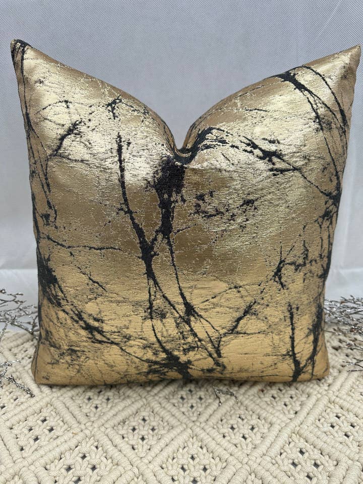 The Couture Cushion - The Gold and Black Cooper - Style No. 119b for wholesale by The Couture Cushion