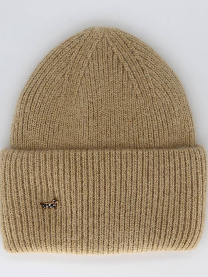 Angora and Wool Hat - Caramel Beige for wholesale by Scarf Designers