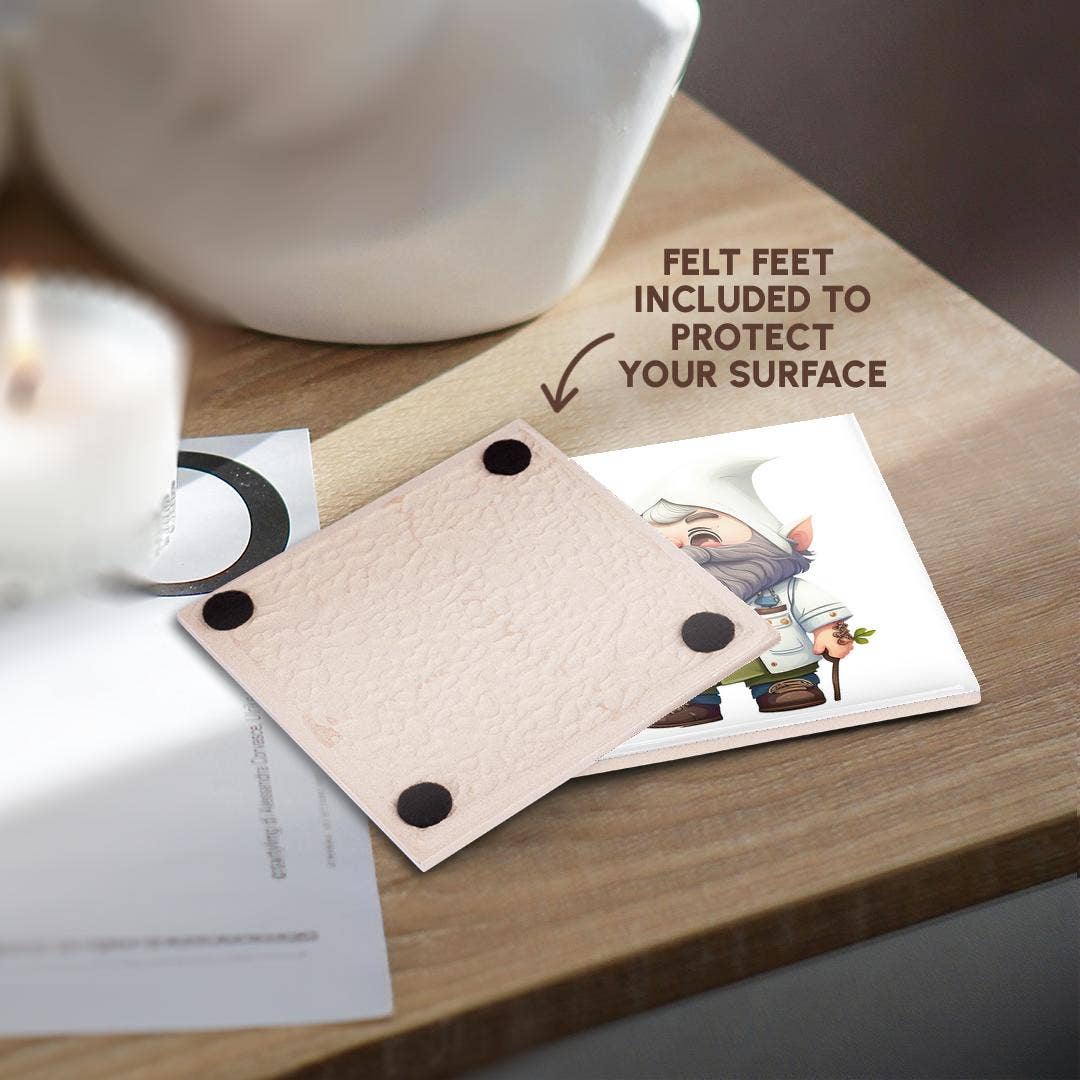 3dRose – wholesale Underlägg – 3dRose, Söt doktor-tomte illustration, Underlägg3