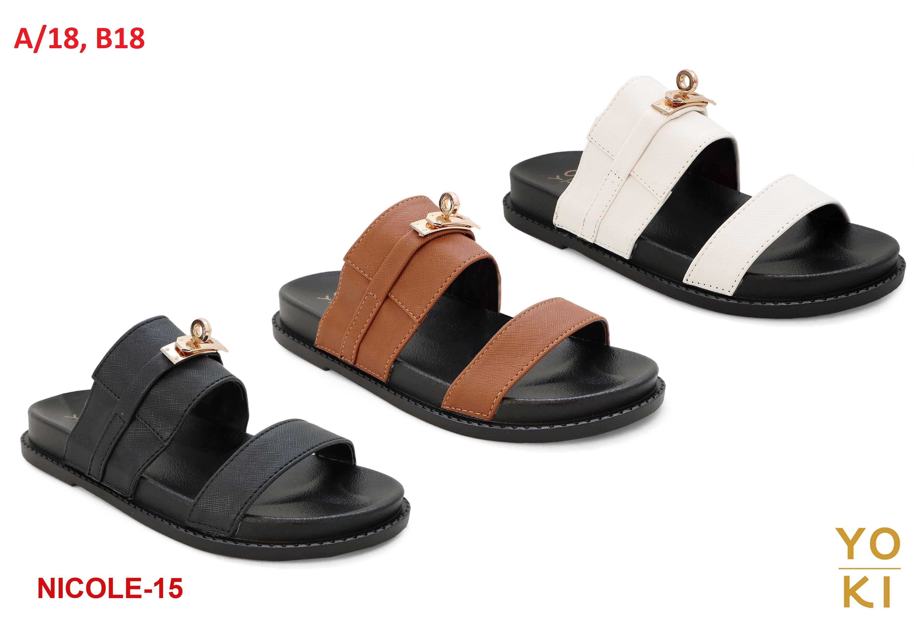 Yoki Fashion - Wholesale Sandals - Women's - YOKI Women's Footbed Sandal Beach Slides With Charm Lock