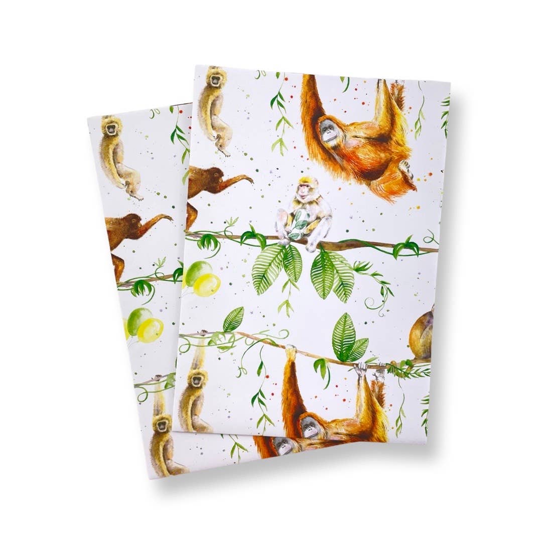 The Arty Penguin - Wholesale Flat Wrap - Monkey and Ape Recycled and Recyclable Wrapping Paper & tags1