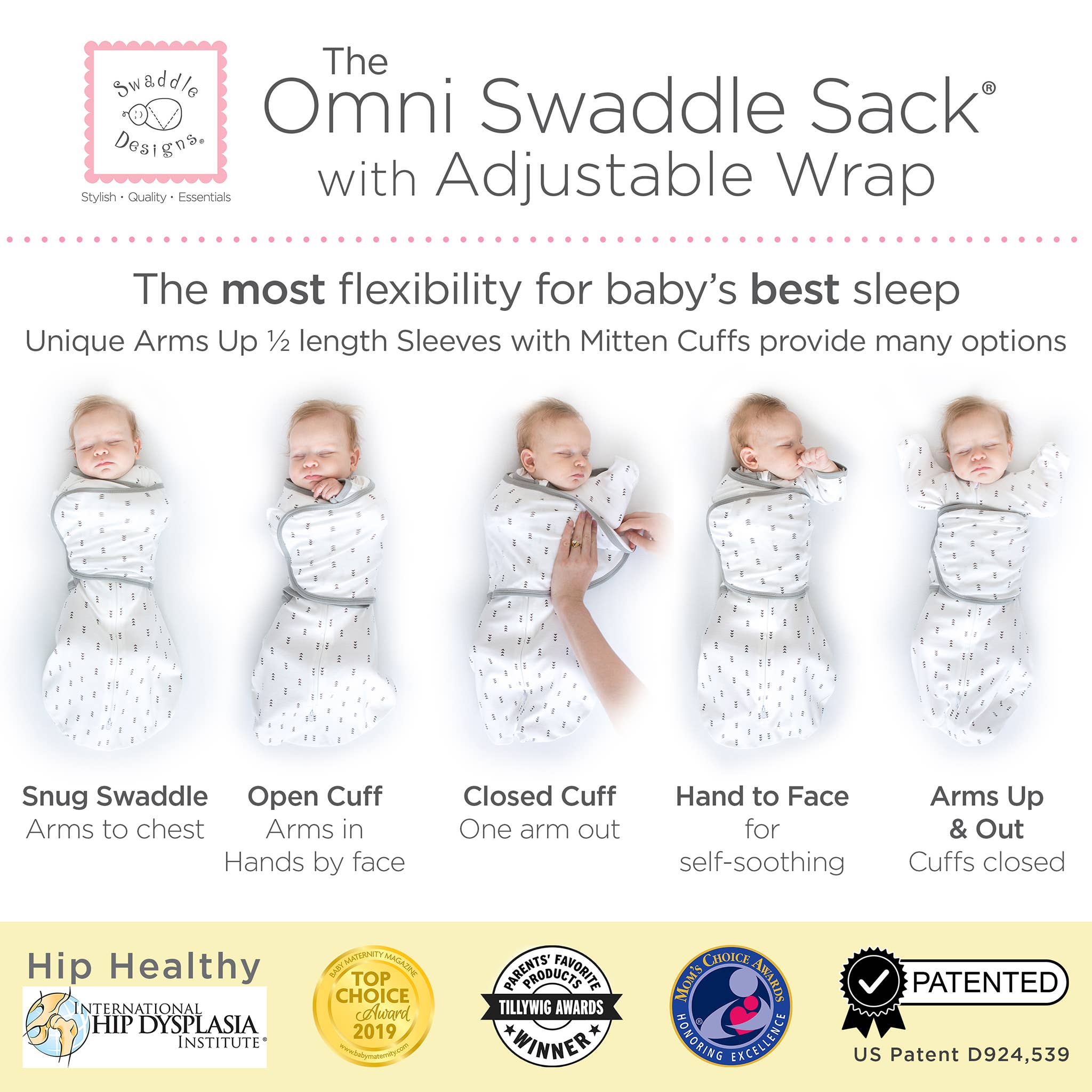 SwaddleDesigns - Wholesale Swaddle – Baby - Omni Swaddle Sack, Tiny Hedgehogs4