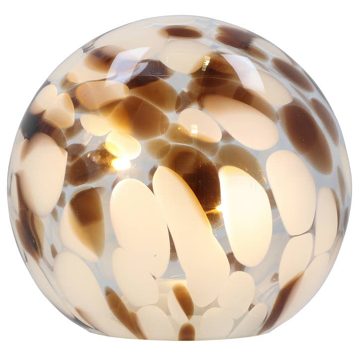 Handblown LED Ball Brown for wholesale by Joe Davies
