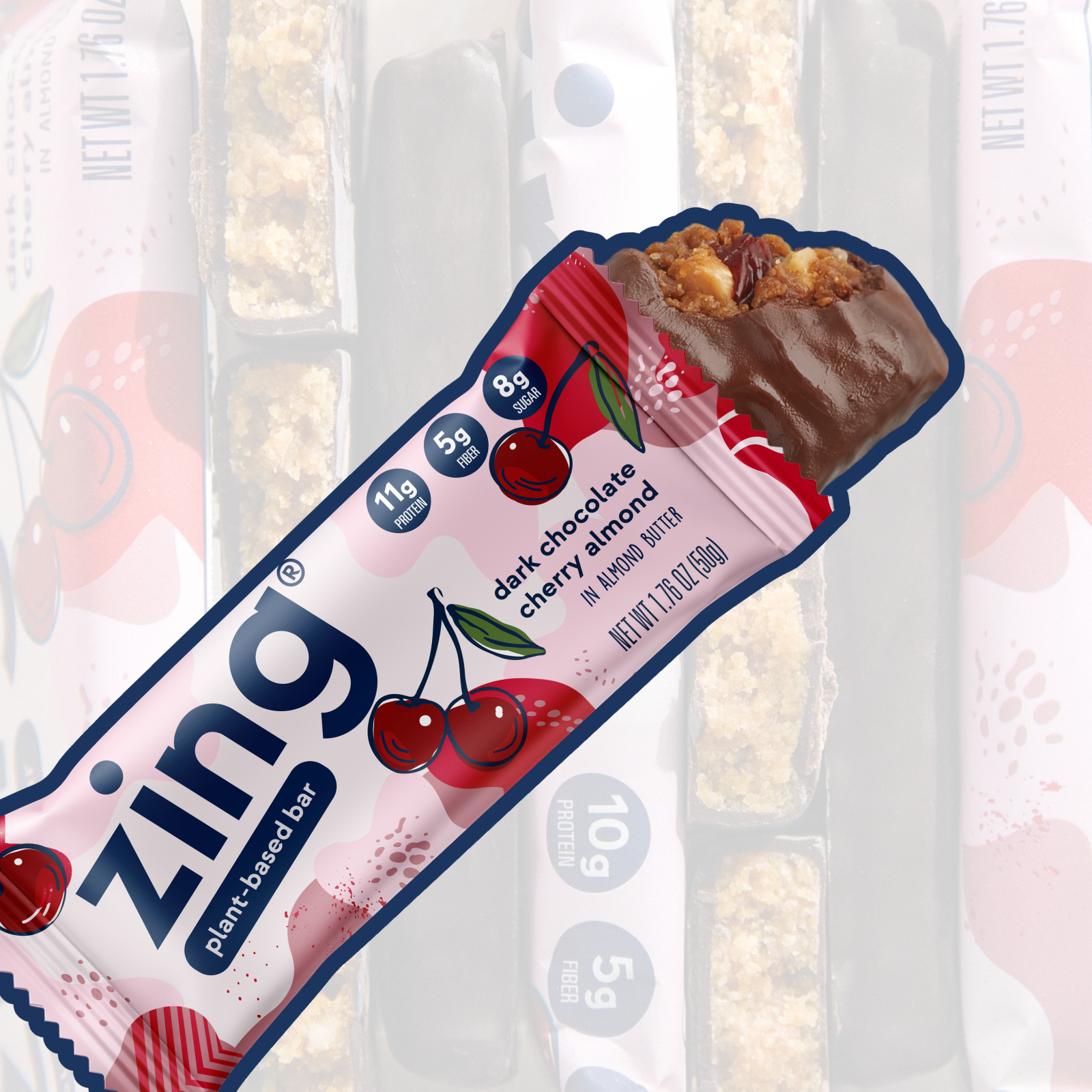 Zing - Wholesale Snack Bar - Dark Chocolate Cherry Nutrition Bars - 12ct Box1