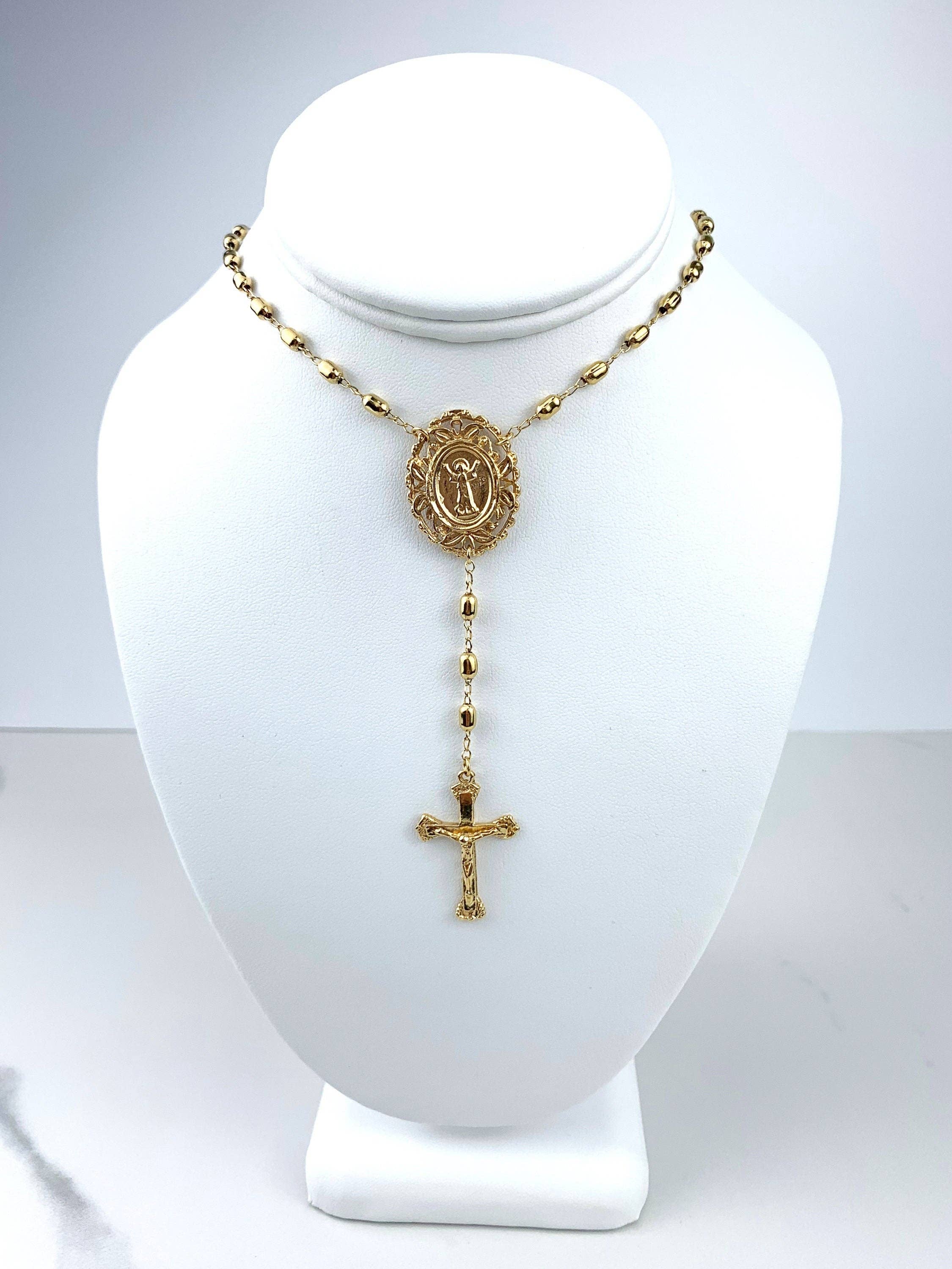 Luxus Accessories - Wholesale Prayer Beads Necklace - 18k Gold Filled Beaded Divine Child Rosary5