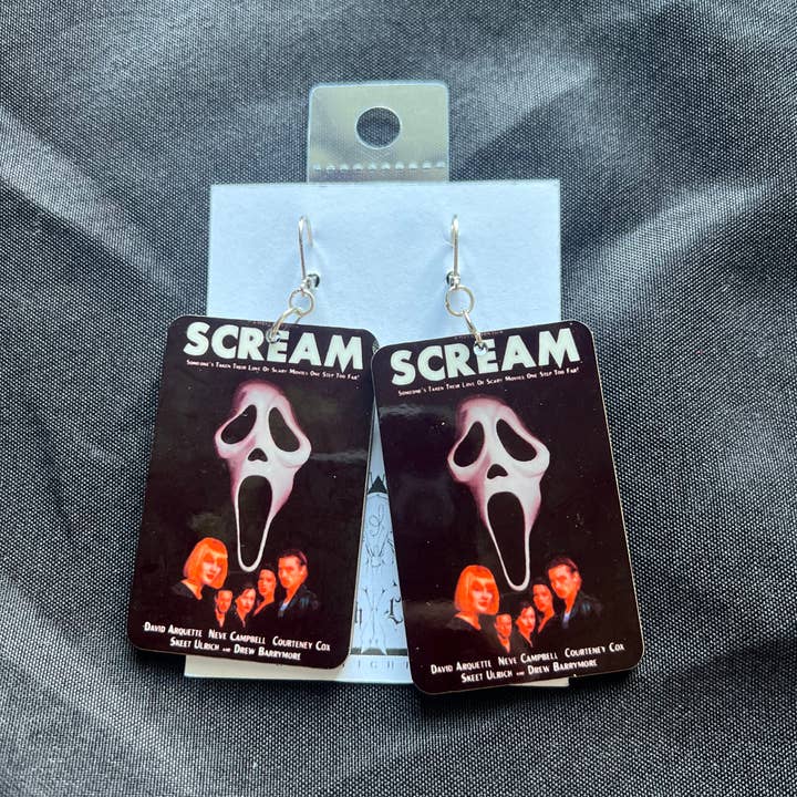 Scream Poster Earrings for wholesale by Goth Light
