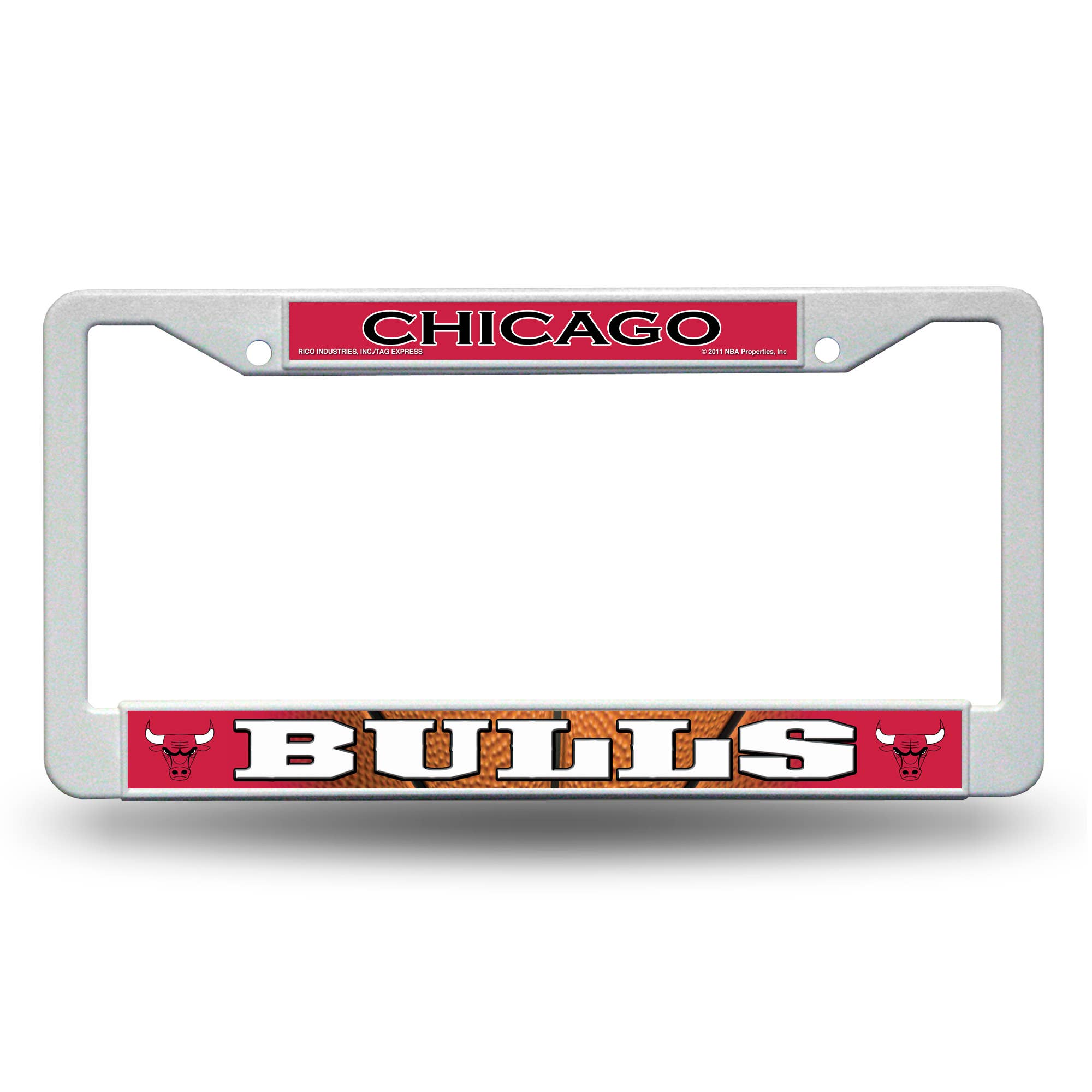 Rico Industries - Wholesale Car Decorative Charm - Unisex - Chicago Bulls Plastic License Plate Frame0