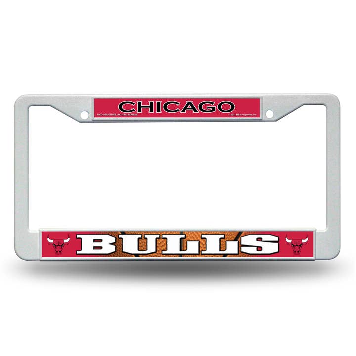 Rico Industries - Wholesale Car Decorative Charm - Unisex - Chicago Bulls Plastic License Plate Frame