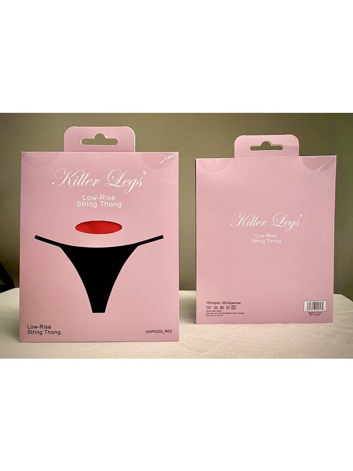Lingerie Mart - Wholesale Underwear - Women's - Killer Legs Lady's Premium G-String Thong UWPG002-RED