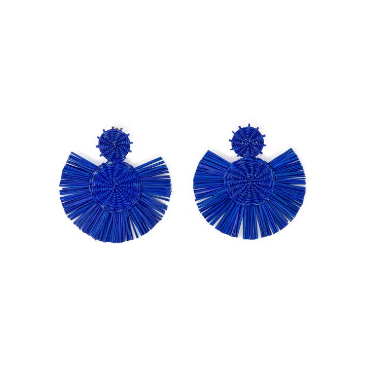 Modafleur - Wholesale Dangle Earrings - THE RAFFIA FAN