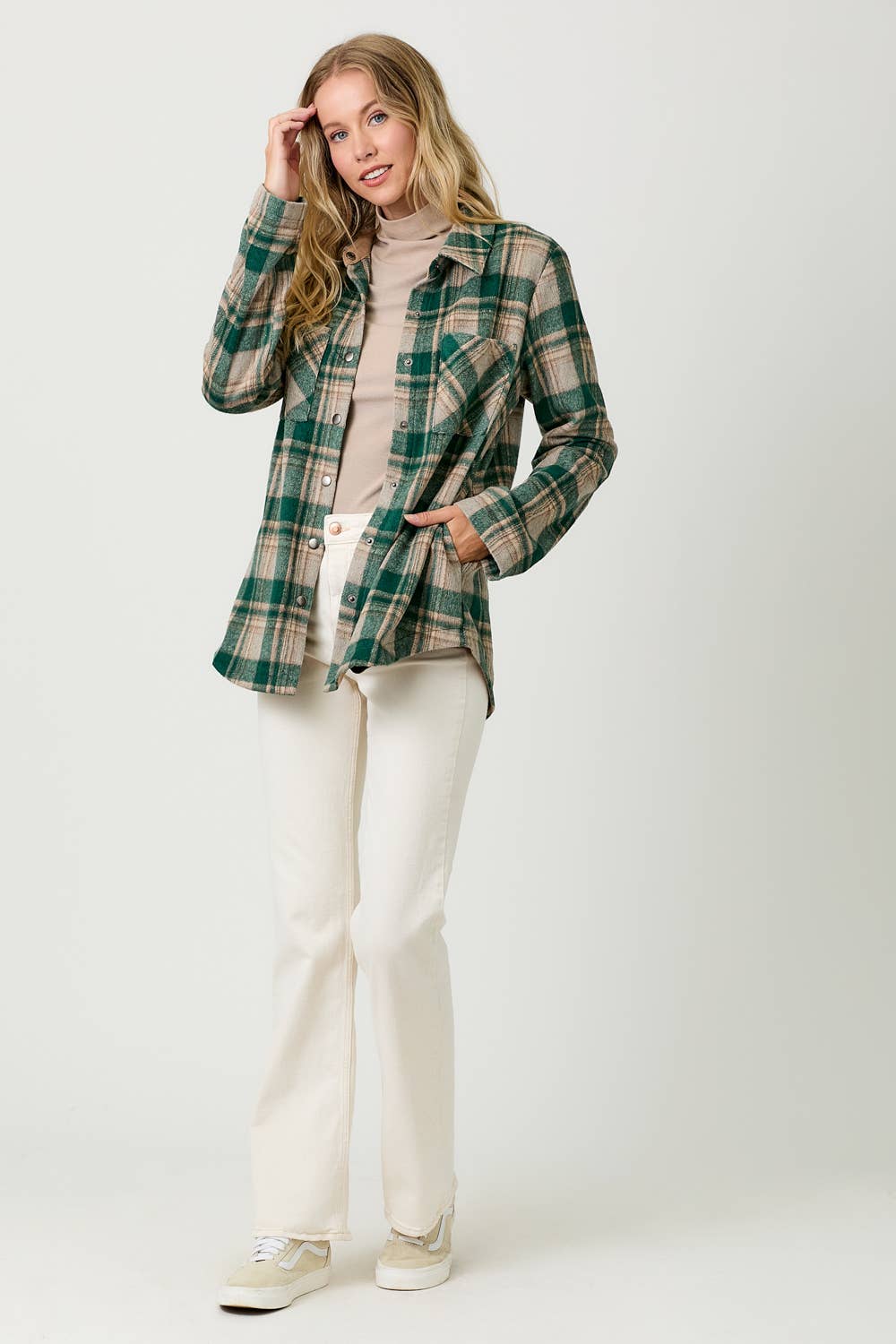 Mystree - Wholesale Shirt Jacket/Shacket - Women's - 60406 Plaid Shacket 22