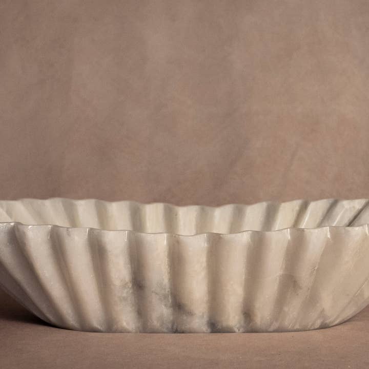 Heirloom Oblong Fluted Bowl - Medium for wholesale by Marigold Market