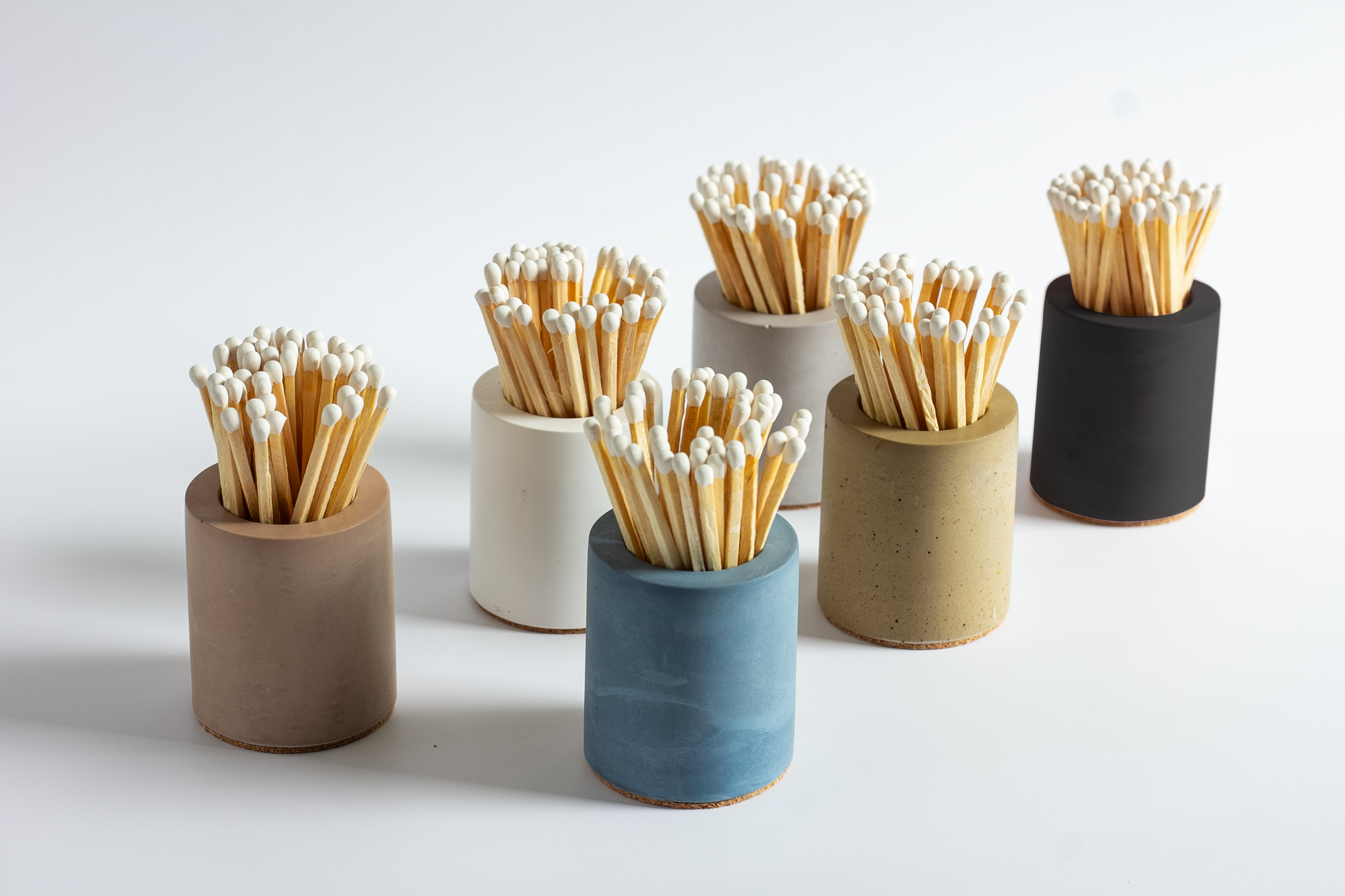 Tenn Prairie – wholesale Match holder – Cylinder Match Holder – Concrete Design with 3-Inch Safety Matches13