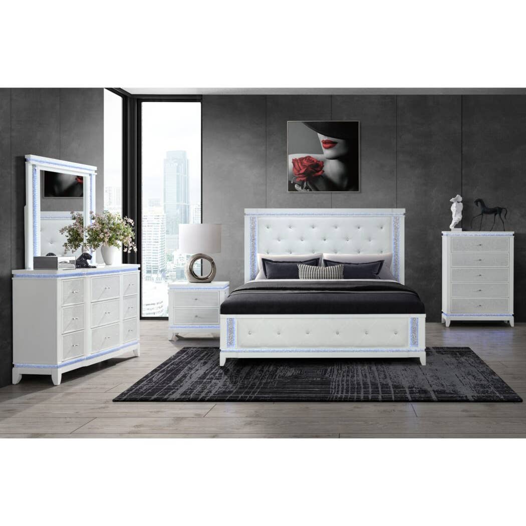 HOMYCASA DESIGN INC - Wholesale Cabinet - White Multi-Style Storage Unit: Nightstand/Chest/Dresser4